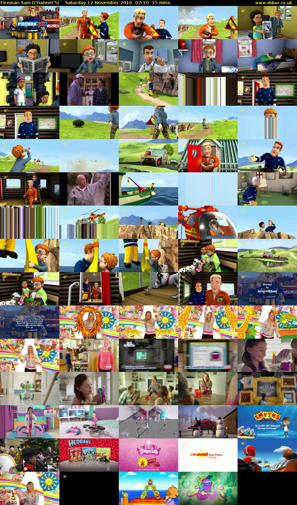 Fireman Sam (Channel 5) Saturday 12 November 2016 07:10 - 07:25