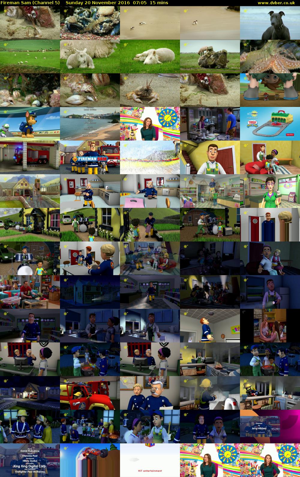 Fireman Sam (Channel 5) Sunday 20 November 2016 07:05 - 07:20