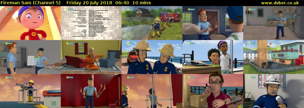 Fireman Sam (Channel 5) Friday 20 July 2018 06:40 - 06:50