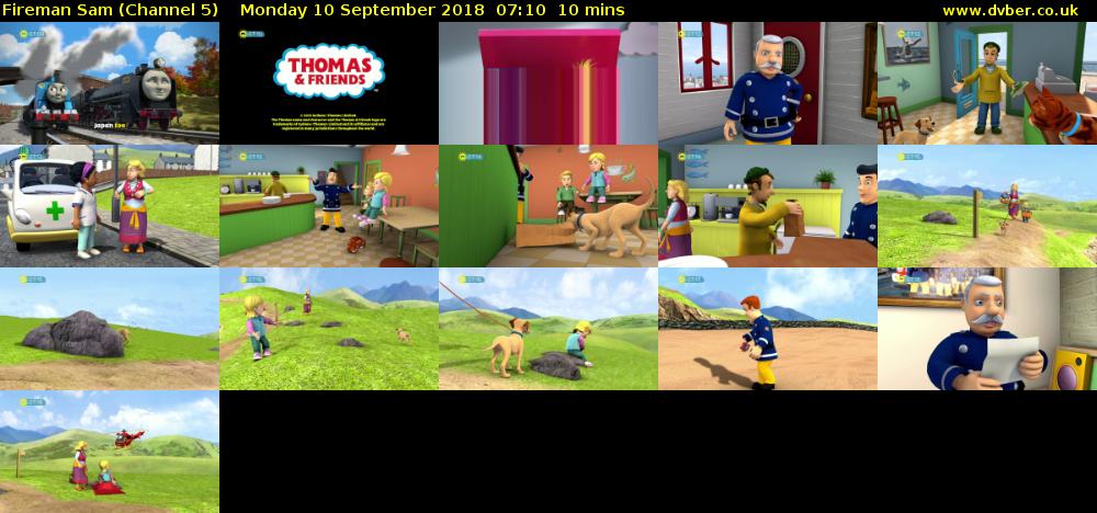 Fireman Sam (Channel 5) Monday 10 September 2018 07:10 - 07:20