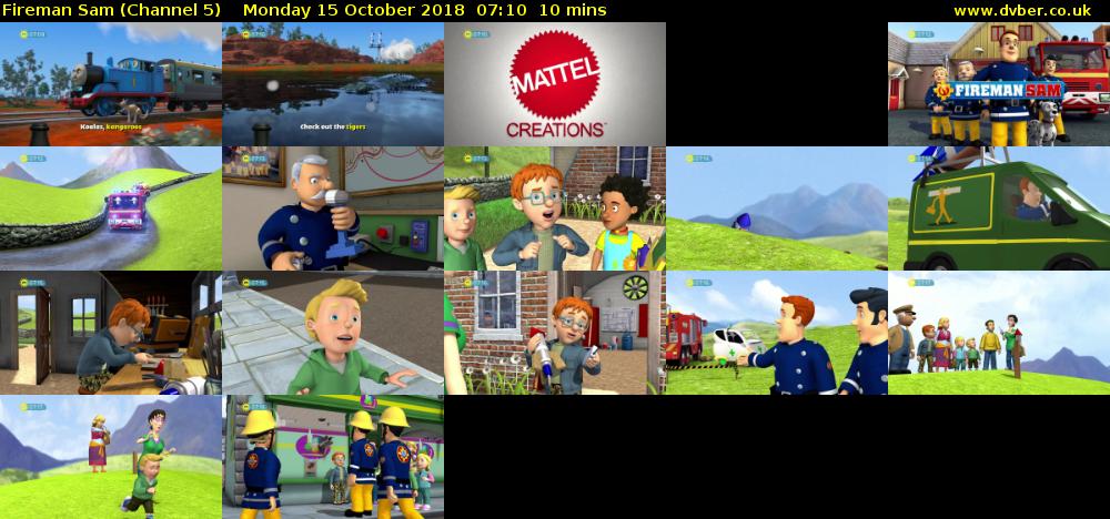 Fireman Sam (Channel 5) Monday 15 October 2018 07:10 - 07:20