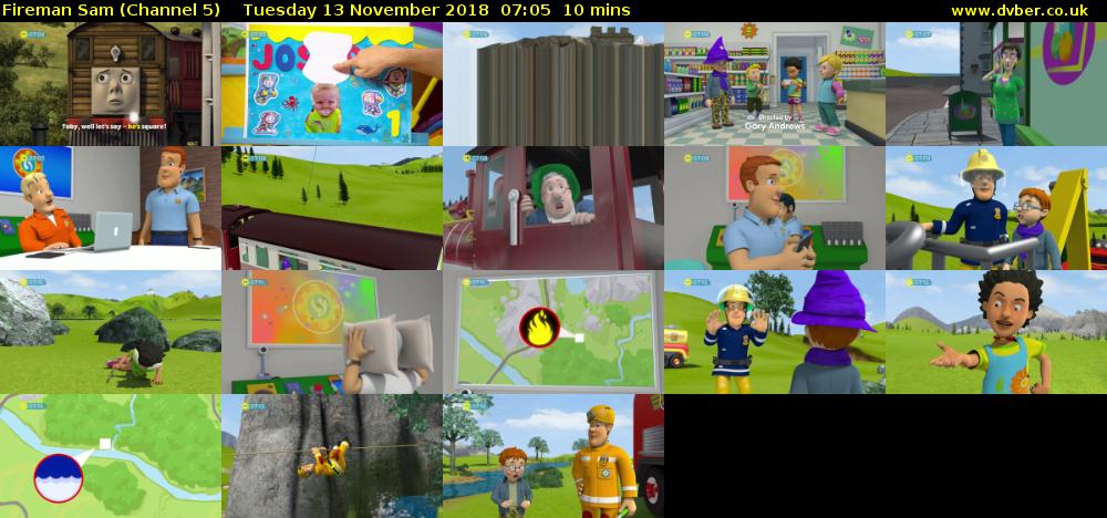 Fireman Sam (Channel 5) Tuesday 13 November 2018 07:05 - 07:15