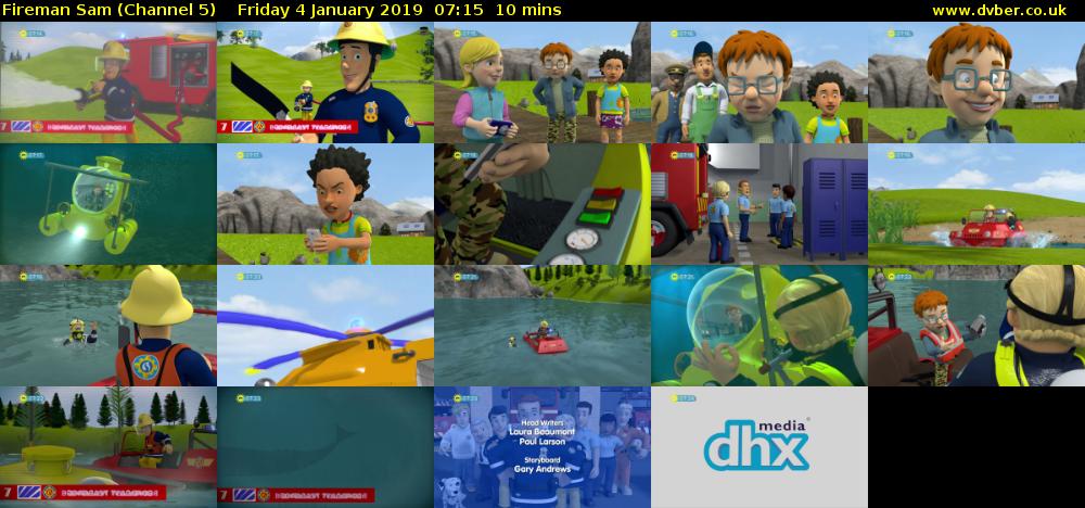 Fireman Sam (Channel 5) Friday 4 January 2019 07:15 - 07:25
