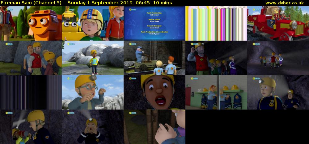 Fireman Sam (Channel 5) Sunday 1 September 2019 06:45 - 06:55