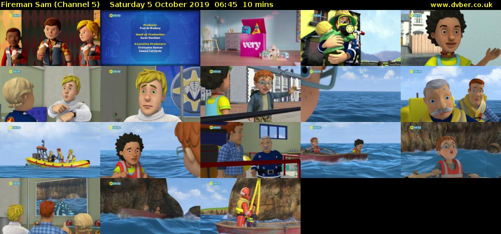 Fireman Sam (Channel 5) Saturday 5 October 2019 06:45 - 06:55
