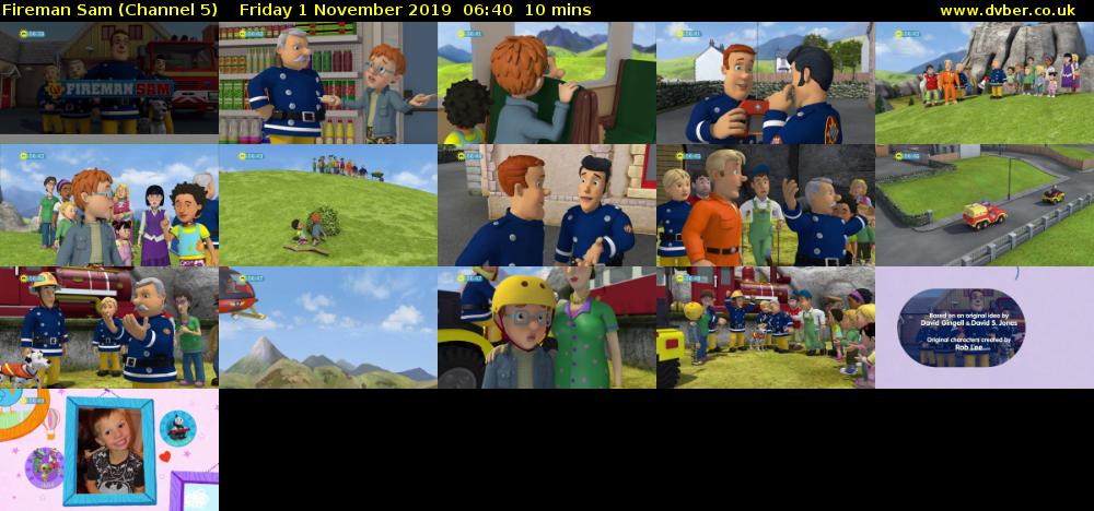 Fireman Sam (Channel 5) Friday 1 November 2019 06:40 - 06:50