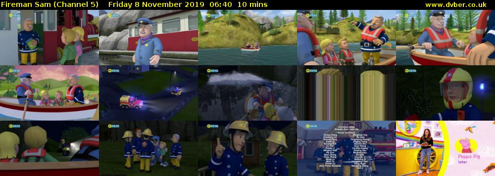 Fireman Sam (Channel 5) Friday 8 November 2019 06:40 - 06:50