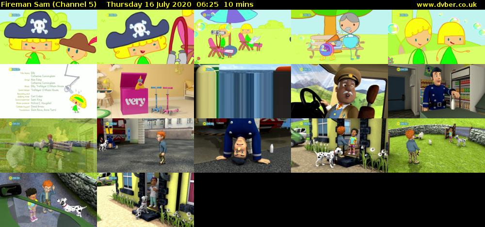 Fireman Sam (Channel 5) Thursday 16 July 2020 06:25 - 06:35