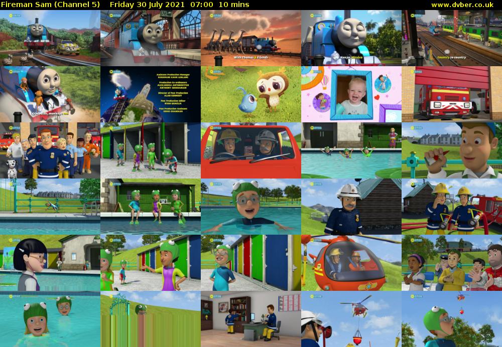 Fireman Sam (Channel 5) Friday 30 July 2021 07:00 - 07:10