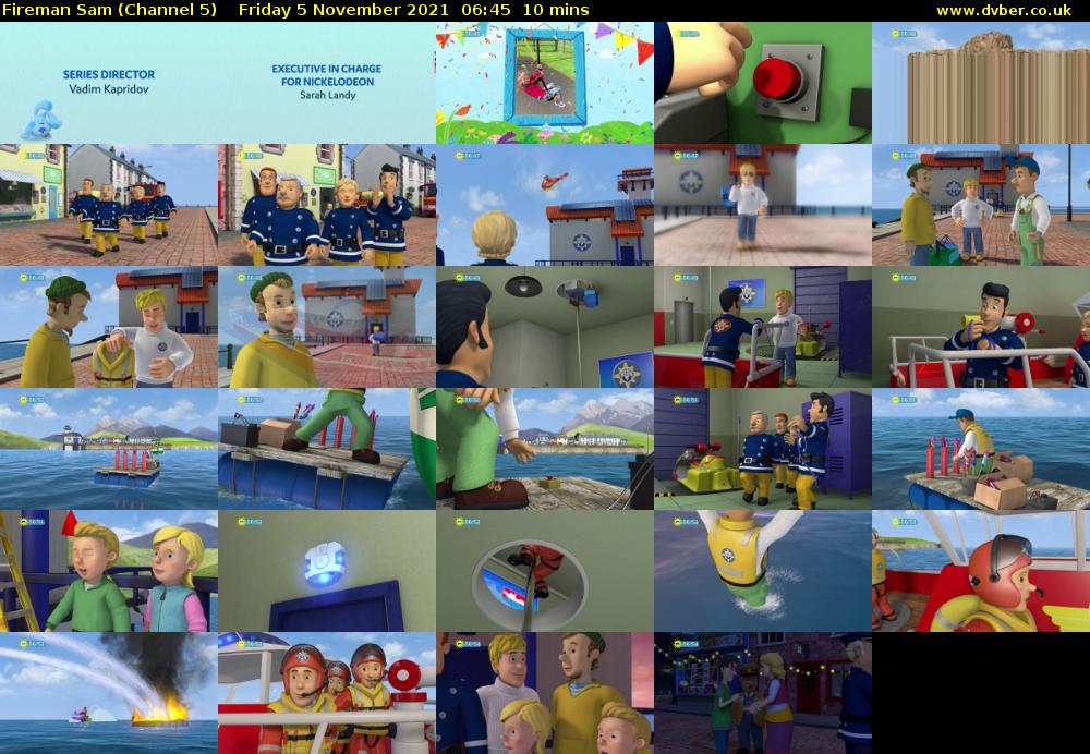 Fireman Sam (Channel 5) Friday 5 November 2021 06:45 - 06:55