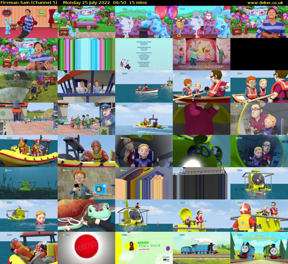 Fireman Sam (Channel 5) Monday 25 July 2022 06:50 - 07:05