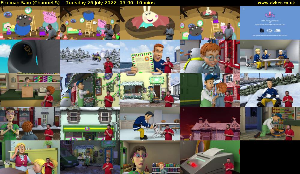 Fireman Sam (Channel 5) Tuesday 26 July 2022 05:40 - 05:50