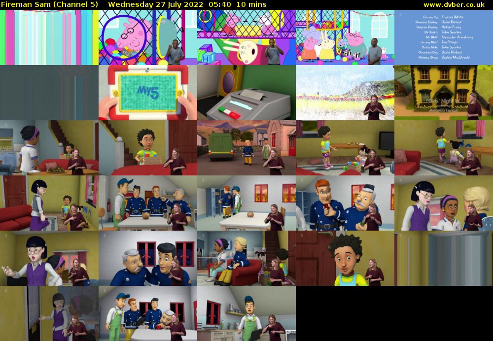 Fireman Sam (Channel 5) Wednesday 27 July 2022 05:40 - 05:50