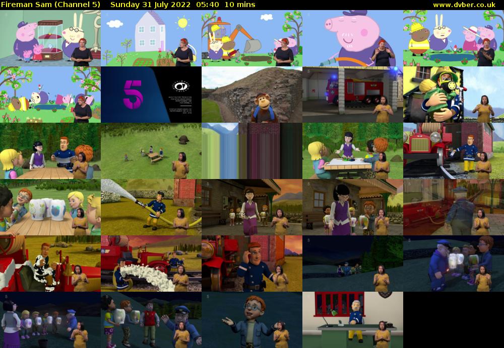 Fireman Sam (Channel 5) Sunday 31 July 2022 05:40 - 05:50