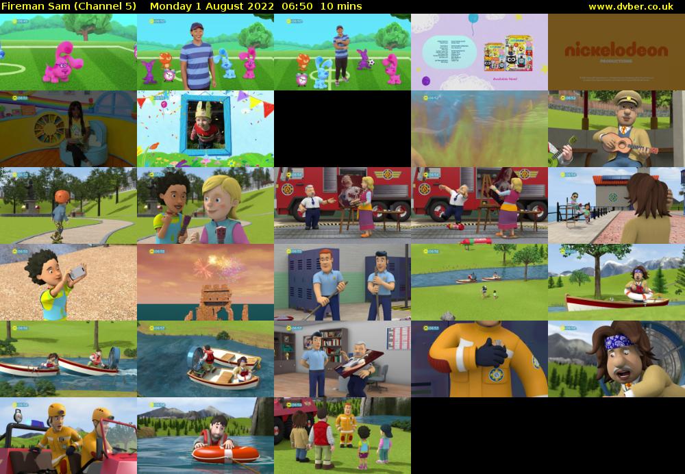 Fireman Sam (Channel 5) Monday 1 August 2022 06:50 - 07:00