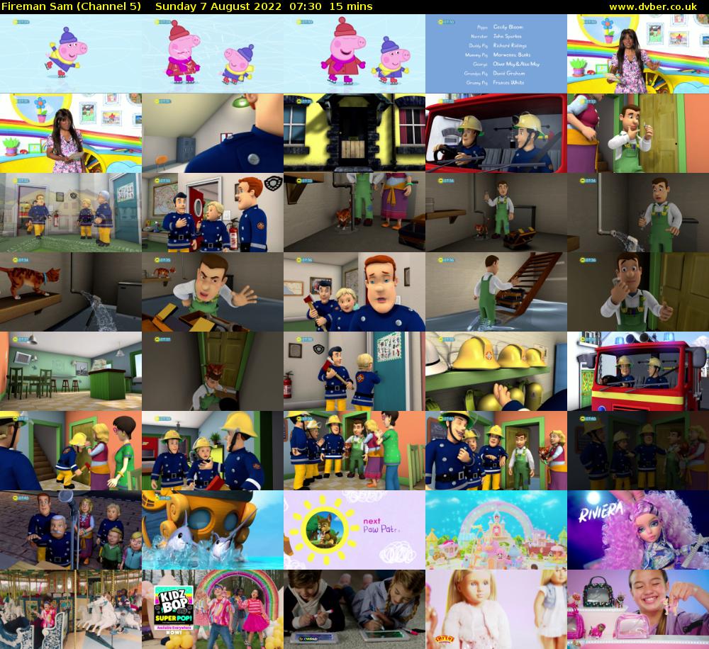 Fireman Sam (Channel 5) Sunday 7 August 2022 07:30 - 07:45