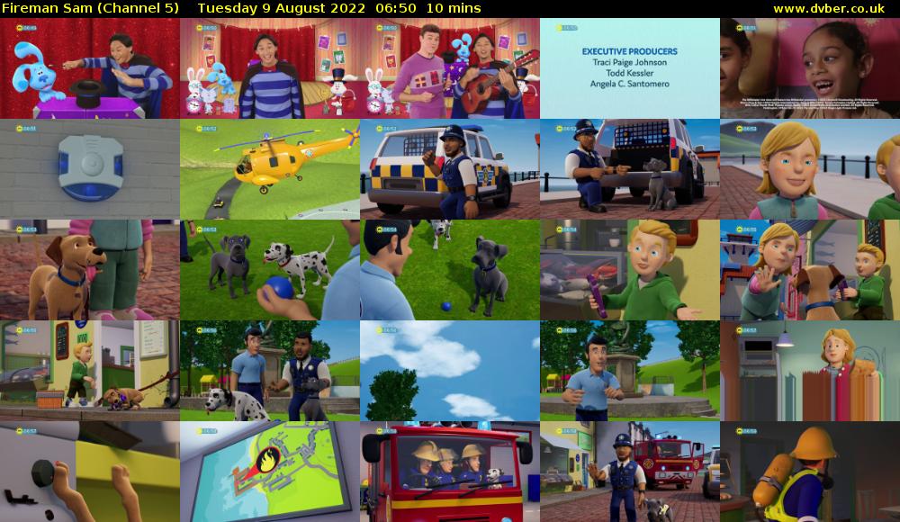 Fireman Sam (Channel 5) Tuesday 9 August 2022 06:50 - 07:00