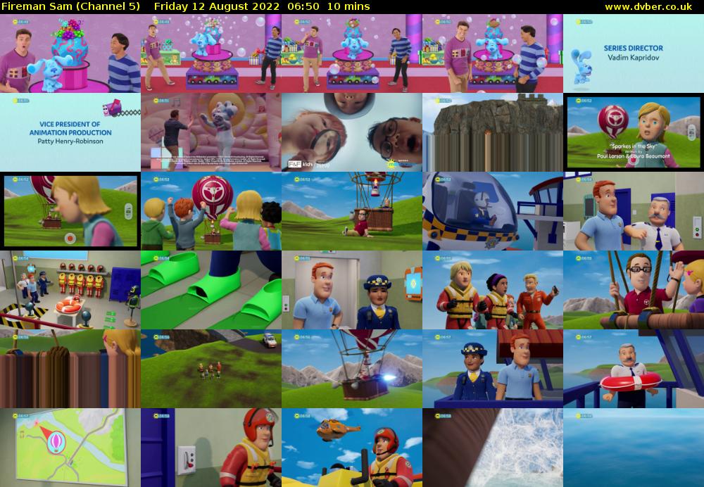 Fireman Sam (Channel 5) Friday 12 August 2022 06:50 - 07:00