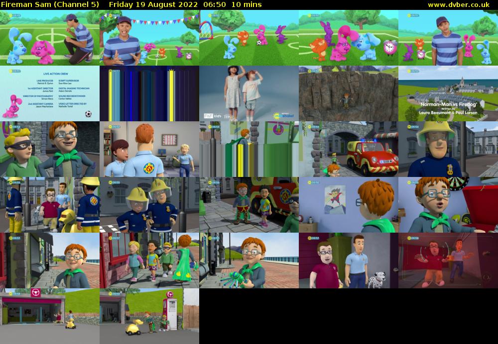 Fireman Sam (Channel 5) Friday 19 August 2022 06:50 - 07:00
