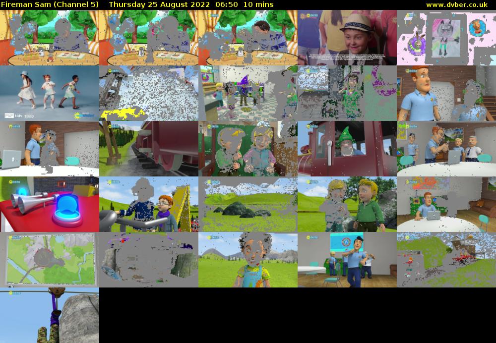 Fireman Sam (Channel 5) Thursday 25 August 2022 06:50 - 07:00