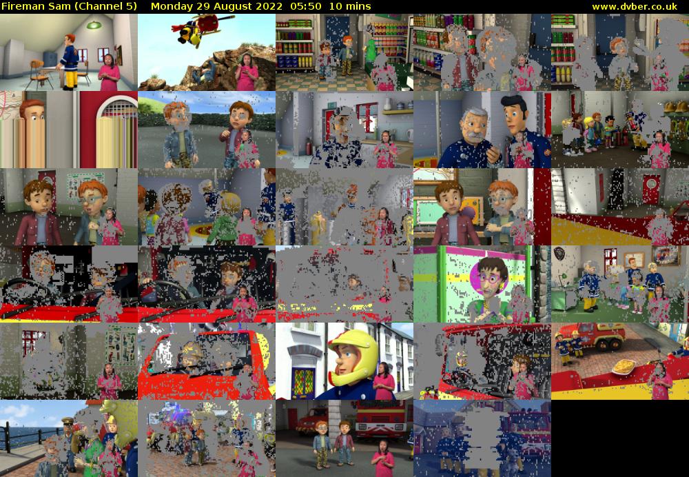 Fireman Sam (Channel 5) Monday 29 August 2022 05:50 - 06:00