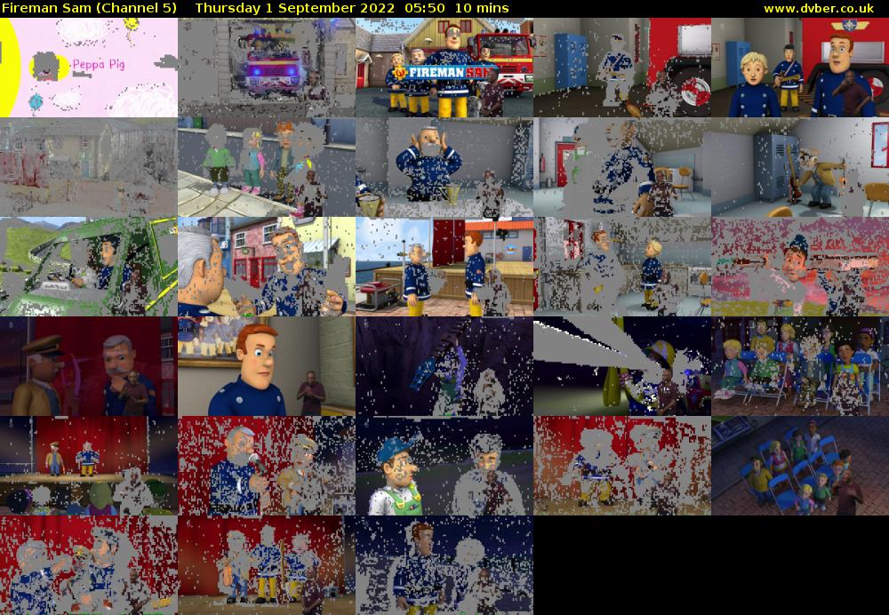 Fireman Sam (Channel 5) Thursday 1 September 2022 05:50 - 06:00