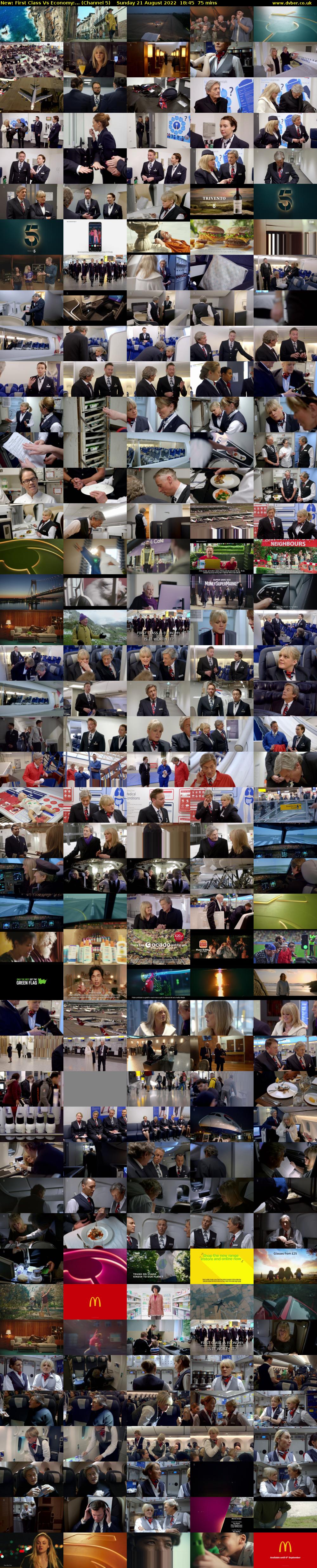 First Class Vs Economy:... (Channel 5) Sunday 21 August 2022 18:45 - 20:00
