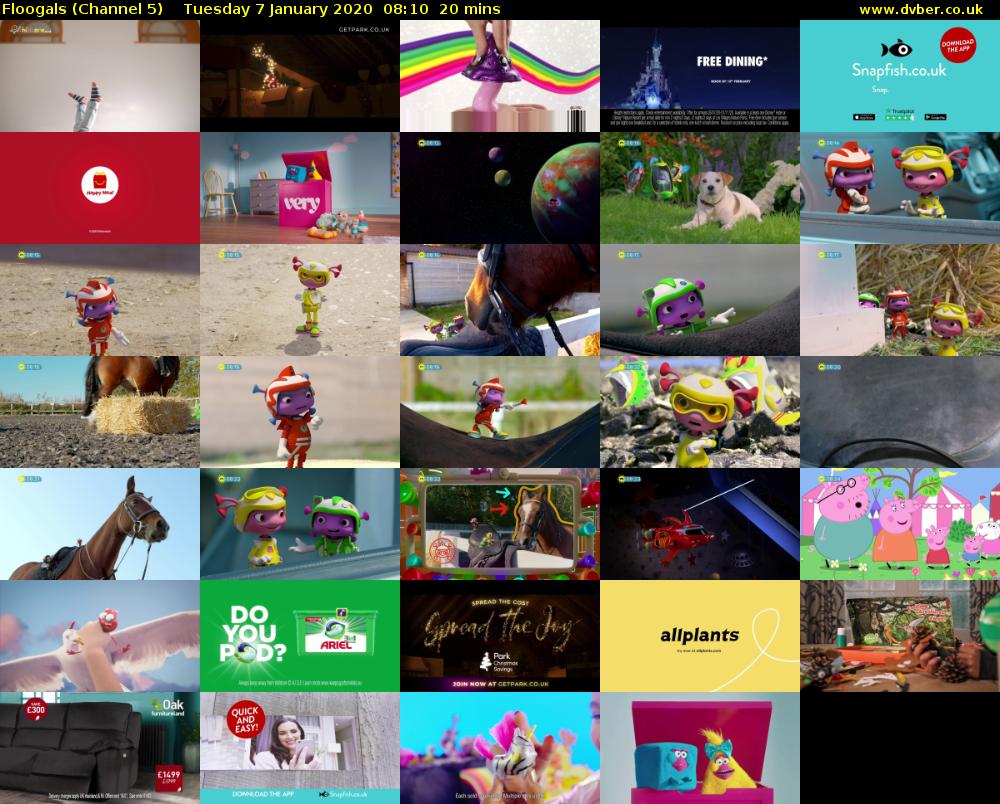 Floogals (Channel 5) Tuesday 7 January 2020 08:10 - 08:30