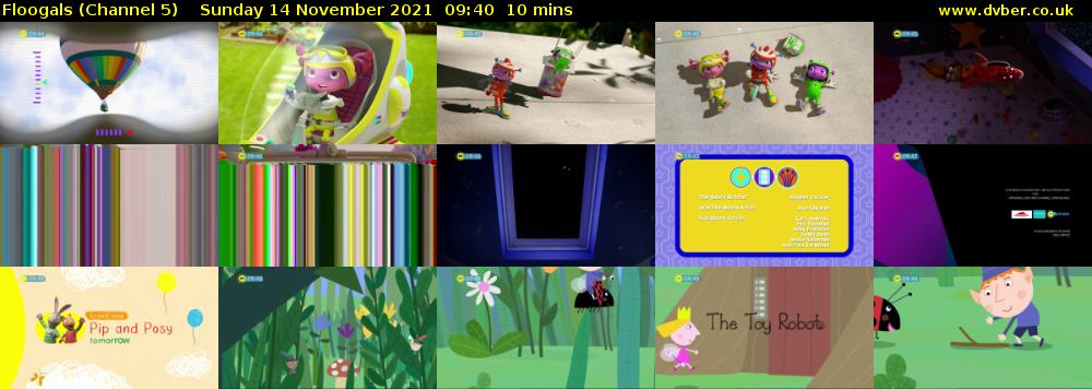 Floogals (Channel 5) Sunday 14 November 2021 09:40 - 09:50