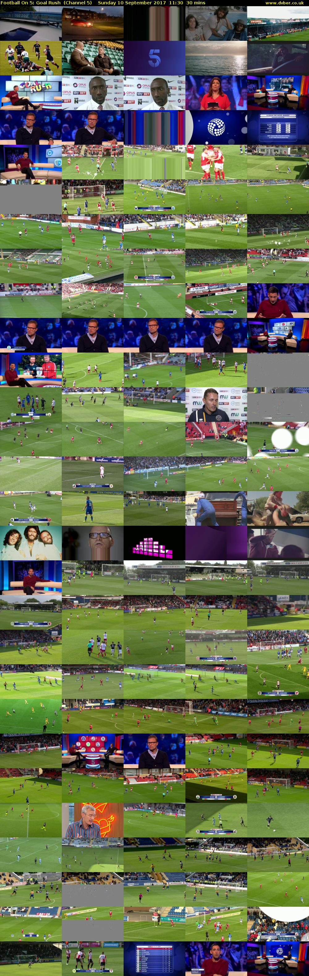 Football On 5: Goal Rush  (Channel 5) Sunday 10 September 2017 11:30 - 12:00