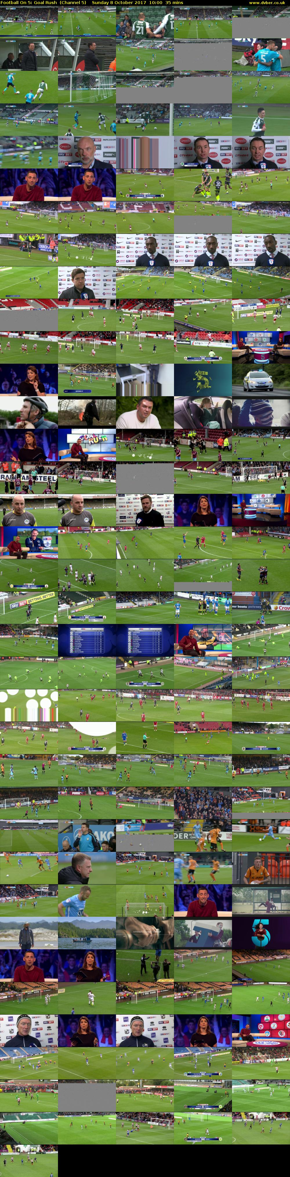 Football On 5: Goal Rush  (Channel 5) Sunday 8 October 2017 10:00 - 10:35