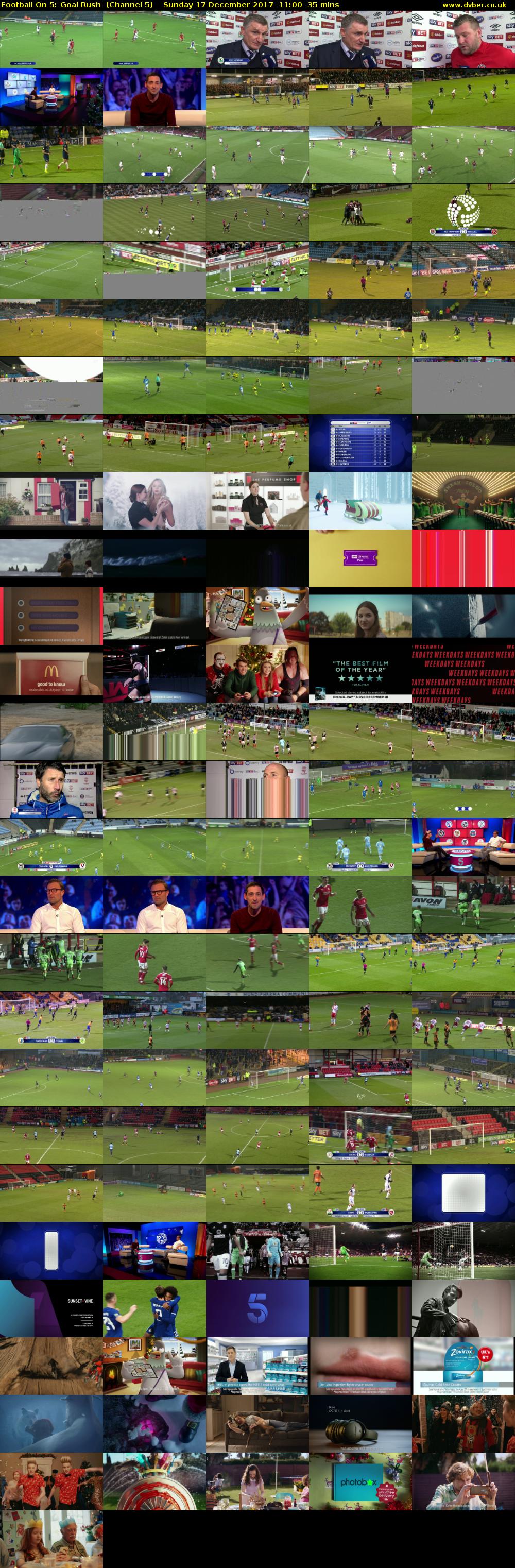 Football On 5: Goal Rush  (Channel 5) Sunday 17 December 2017 11:00 - 11:35