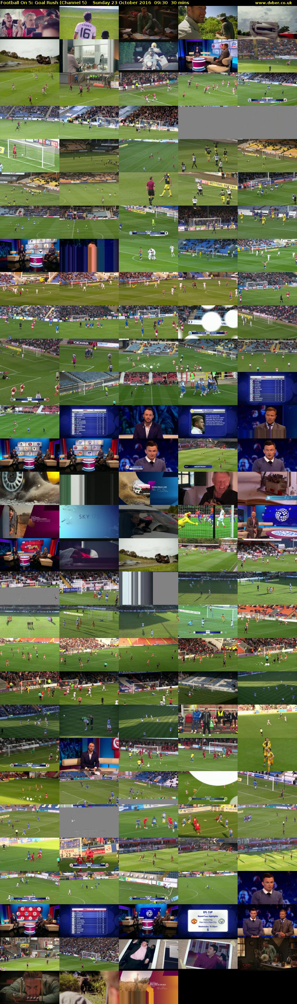 Football On 5: Goal Rush (Channel 5) Sunday 23 October 2016 09:30 - 10:00