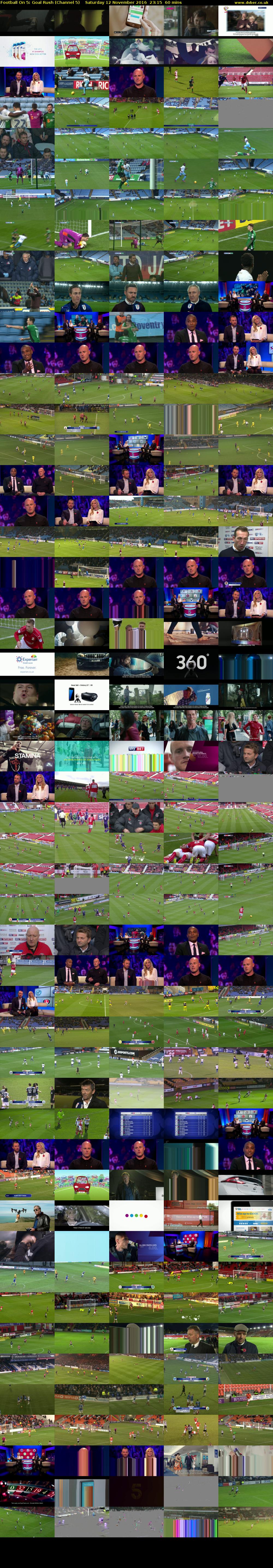 Football On 5: Goal Rush (Channel 5) Saturday 12 November 2016 23:15 - 00:15
