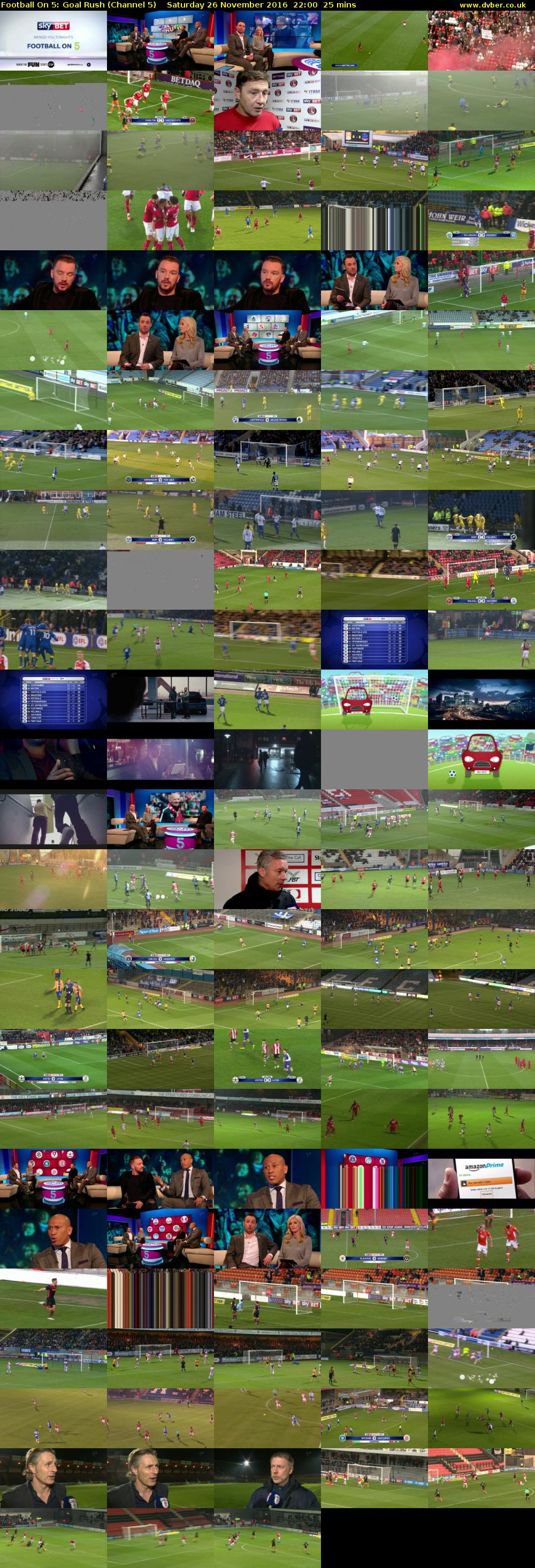 Football On 5: Goal Rush (Channel 5) Saturday 26 November 2016 22:00 - 22:25