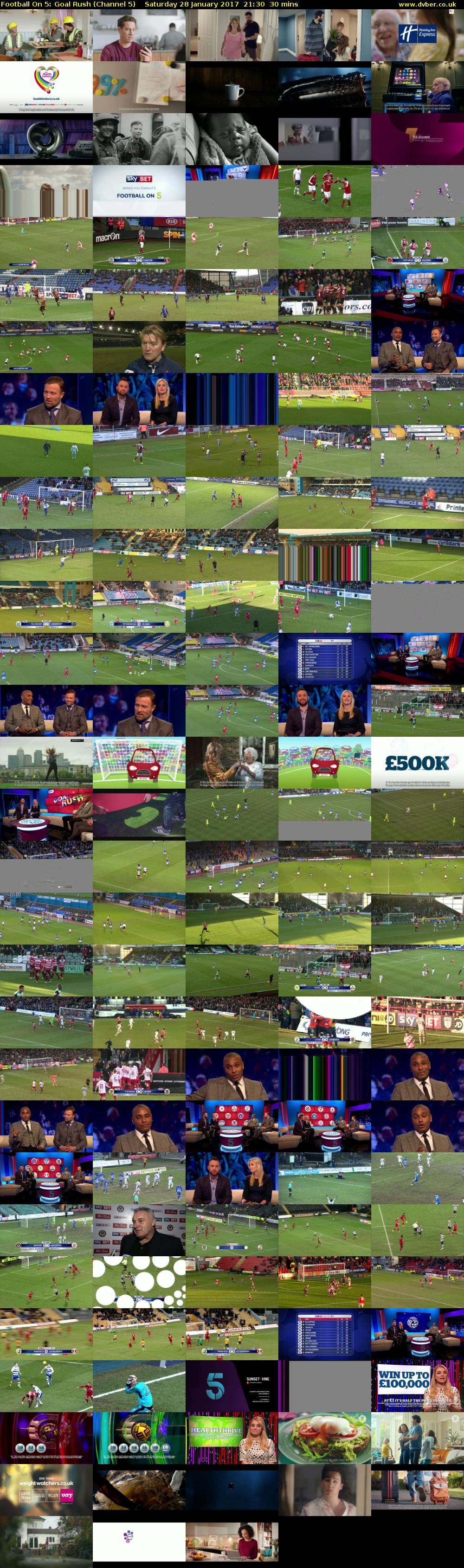 Football On 5: Goal Rush (Channel 5) Saturday 28 January 2017 21:30 - 22:00