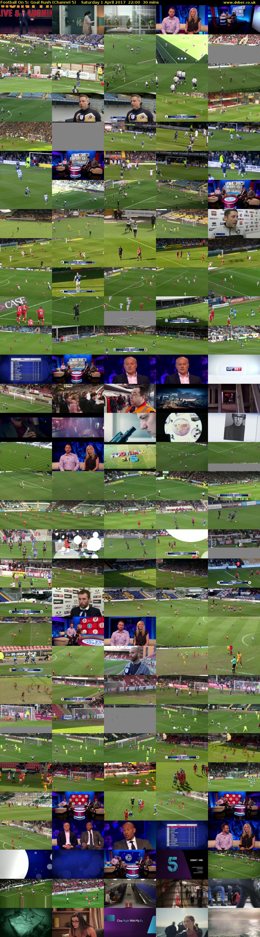 Football On 5: Goal Rush (Channel 5) Saturday 1 April 2017 22:00 - 22:30