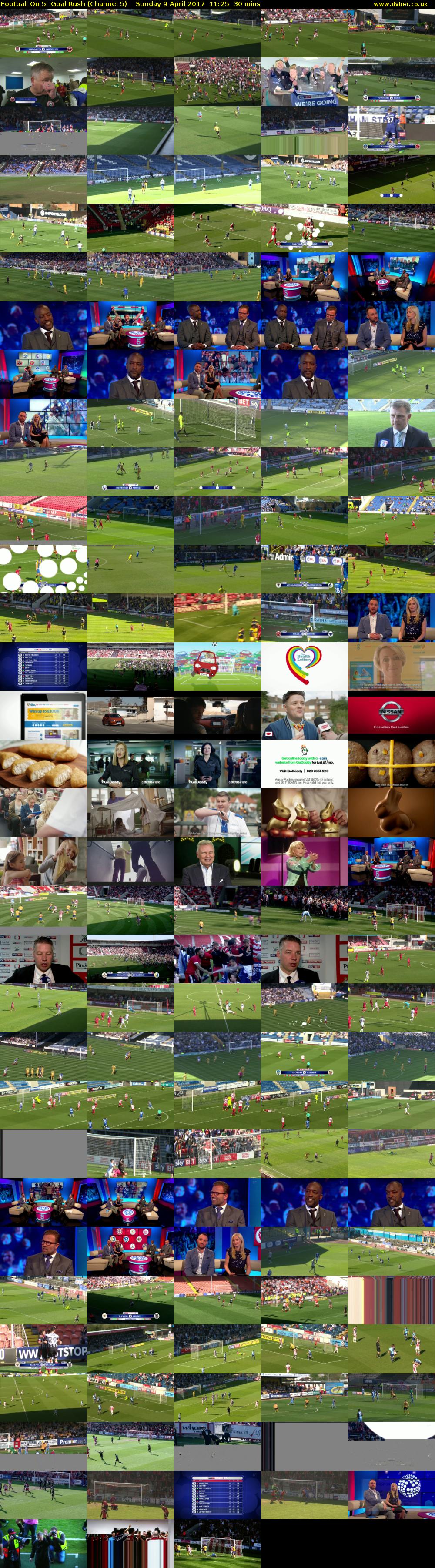 Football On 5: Goal Rush (Channel 5) Sunday 9 April 2017 11:25 - 11:55