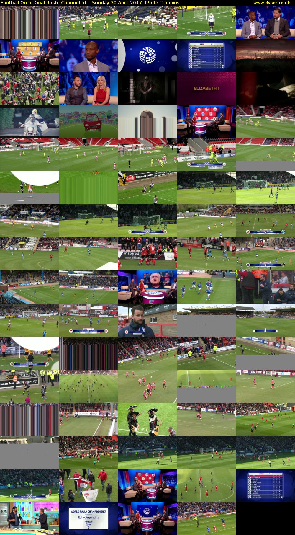 Football On 5: Goal Rush (Channel 5) Sunday 30 April 2017 09:45 - 10:00