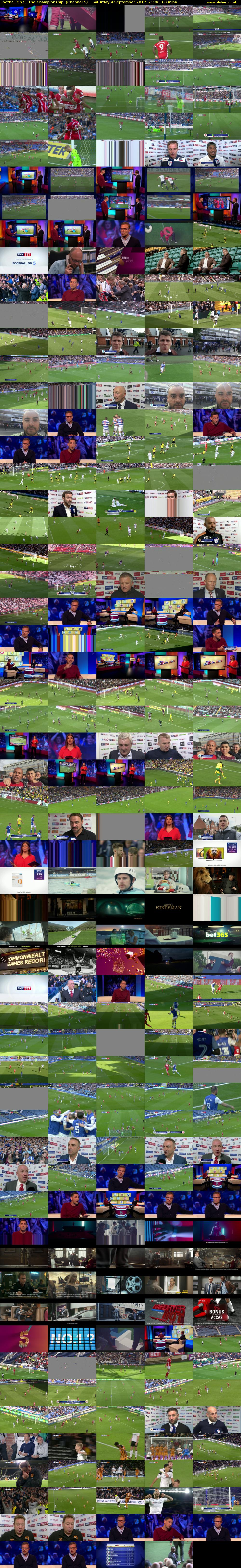 Football On 5: The Championship  (Channel 5) Saturday 9 September 2017 21:00 - 22:00