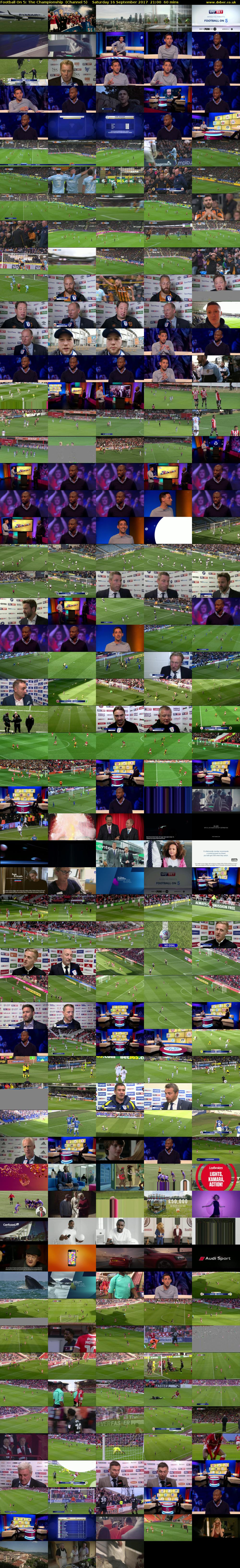Football On 5: The Championship  (Channel 5) Saturday 16 September 2017 21:00 - 22:00