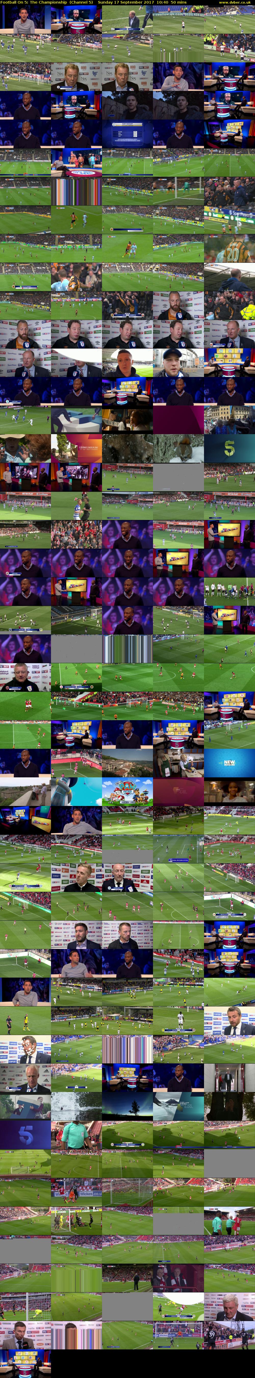 Football On 5: The Championship  (Channel 5) Sunday 17 September 2017 10:40 - 11:30