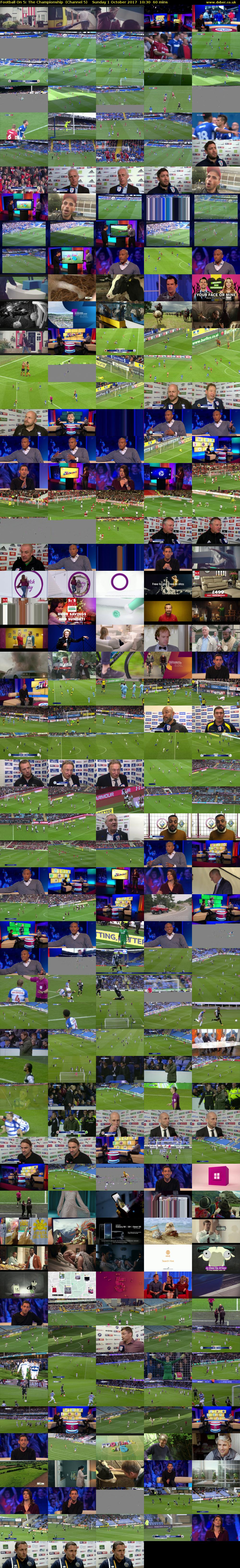 Football On 5: The Championship  (Channel 5) Sunday 1 October 2017 10:30 - 11:30