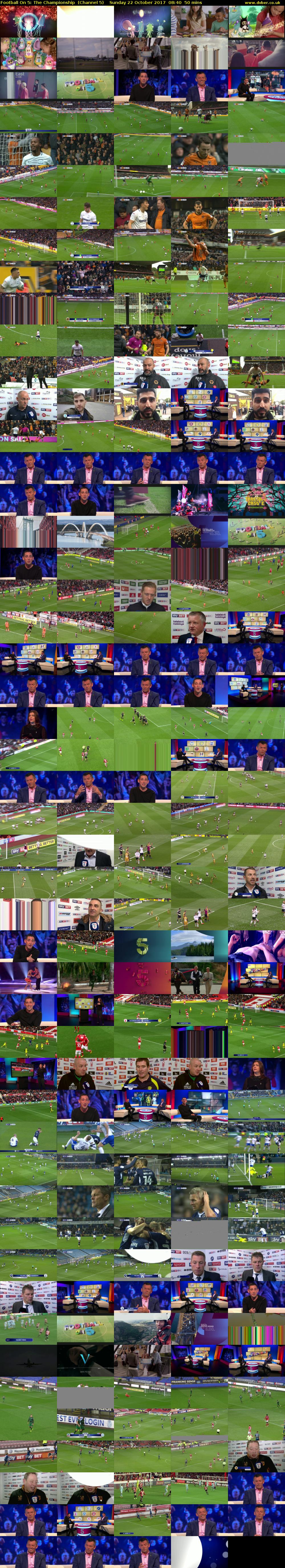 Football On 5: The Championship  (Channel 5) Sunday 22 October 2017 08:40 - 09:30
