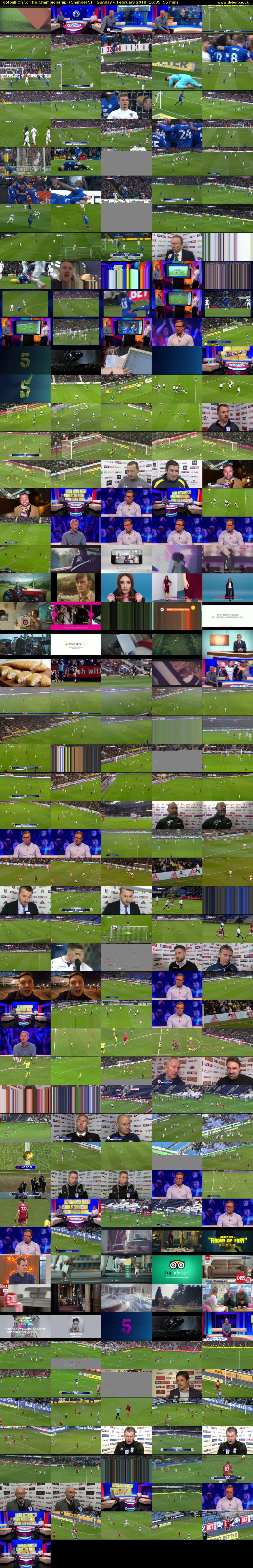 Football On 5: The Championship  (Channel 5) Sunday 4 February 2018 10:35 - 11:30