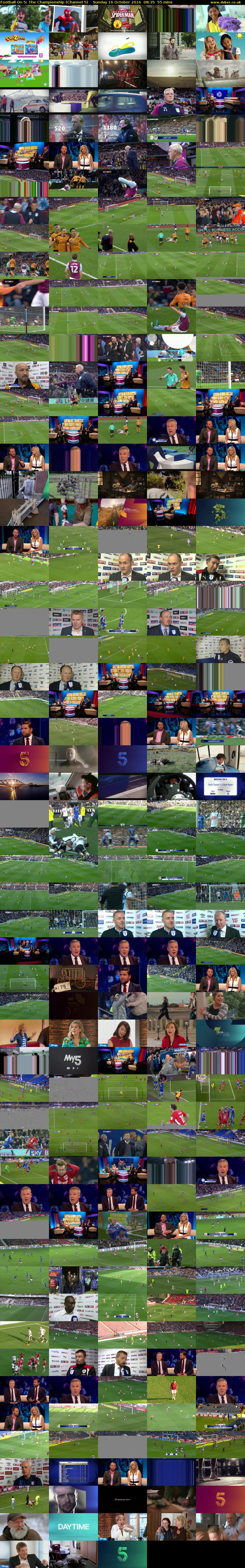 Football On 5: The Championship (Channel 5) Sunday 16 October 2016 08:35 - 09:30