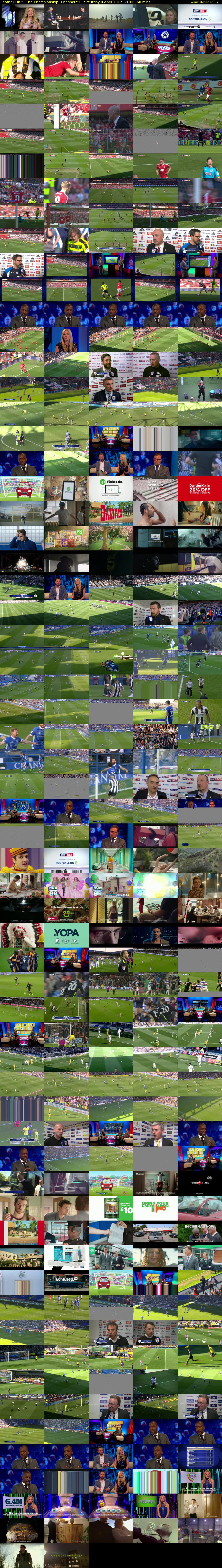 Football On 5: The Championship (Channel 5) Saturday 8 April 2017 21:00 - 22:00