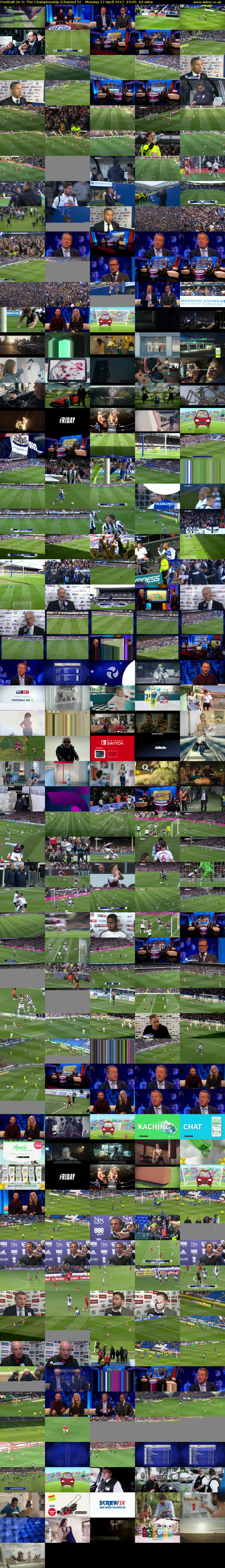 Football On 5: The Championship (Channel 5) Monday 17 April 2017 23:05 - 00:05