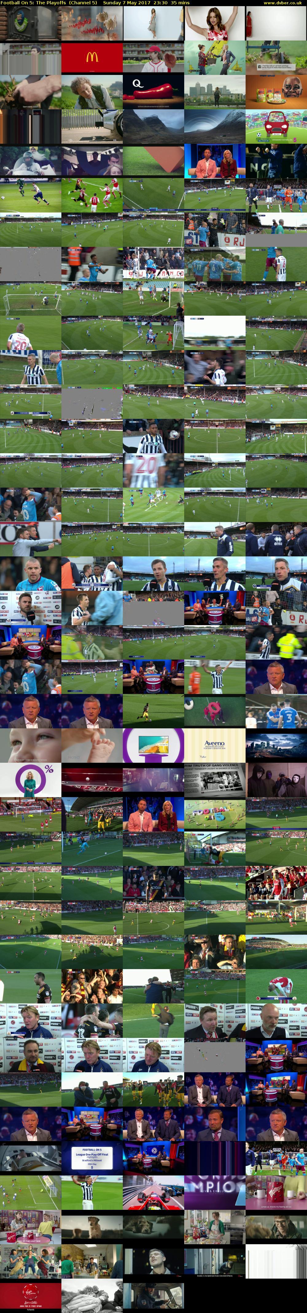 Football On 5: The Playoffs  (Channel 5) Sunday 7 May 2017 23:30 - 00:05