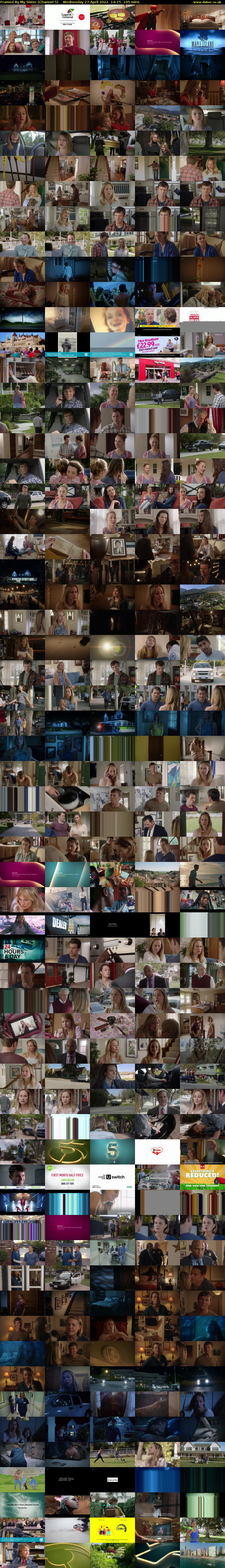 Framed By My Sister (Channel 5) Wednesday 27 April 2022 14:15 - 16:00